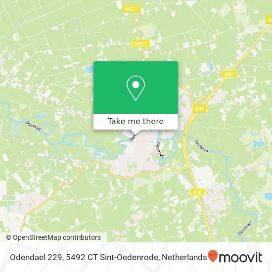 Odendael 229, 5492 CT Sint-Oedenrode map