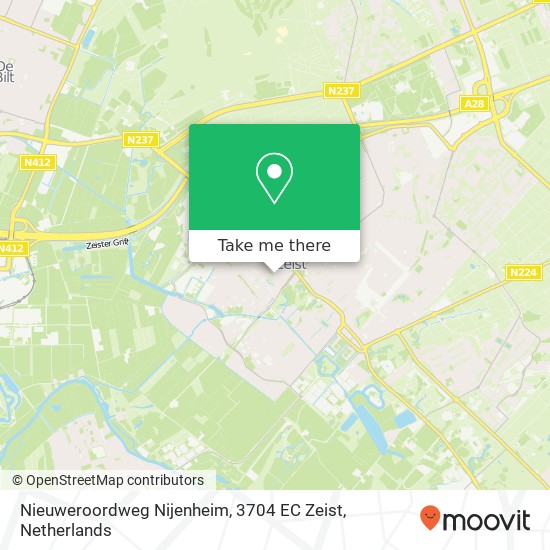 Nieuweroordweg Nijenheim, 3704 EC Zeist map