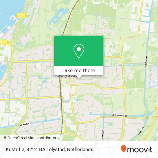 Kustrif 2, 8224 BA Lelystad map