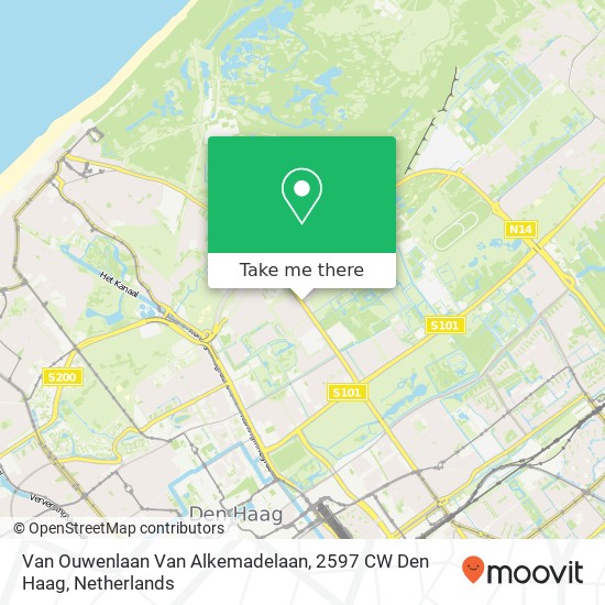 Van Ouwenlaan Van Alkemadelaan, 2597 CW Den Haag Karte