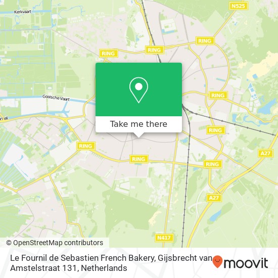 Le Fournil de Sebastien French Bakery, Gijsbrecht van Amstelstraat 131 map