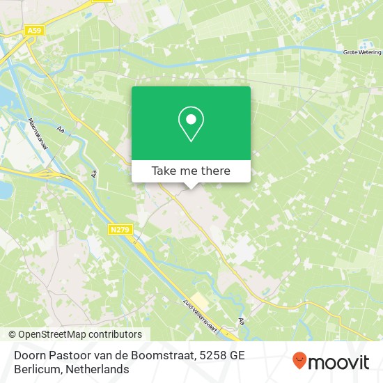 Doorn Pastoor van de Boomstraat, 5258 GE Berlicum map