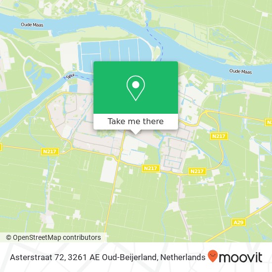 Asterstraat 72, 3261 AE Oud-Beijerland map