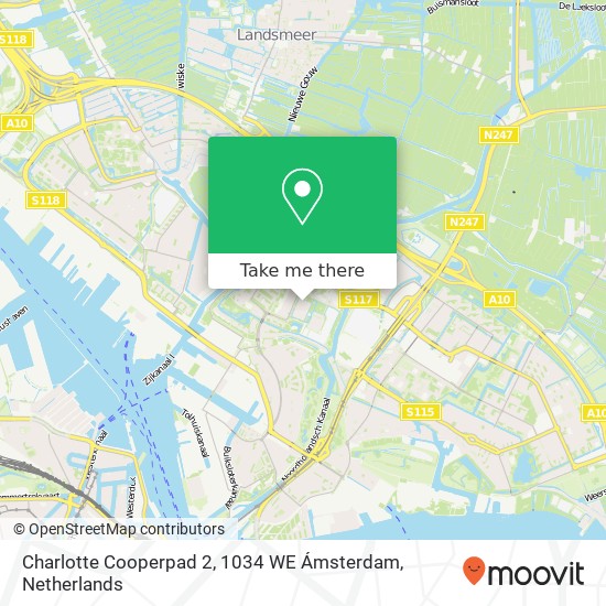 Charlotte Cooperpad 2, 1034 WE Ámsterdam Karte