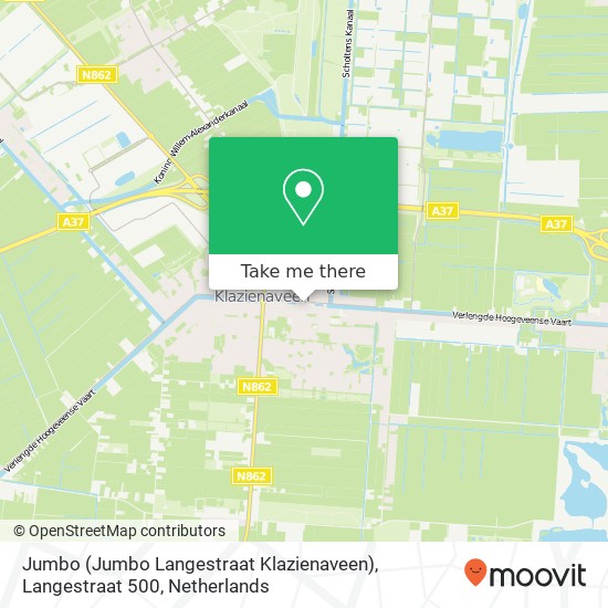 Jumbo (Jumbo Langestraat Klazienaveen), Langestraat 500 Karte