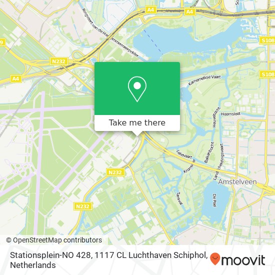 Stationsplein-NO 428, 1117 CL Luchthaven Schiphol map