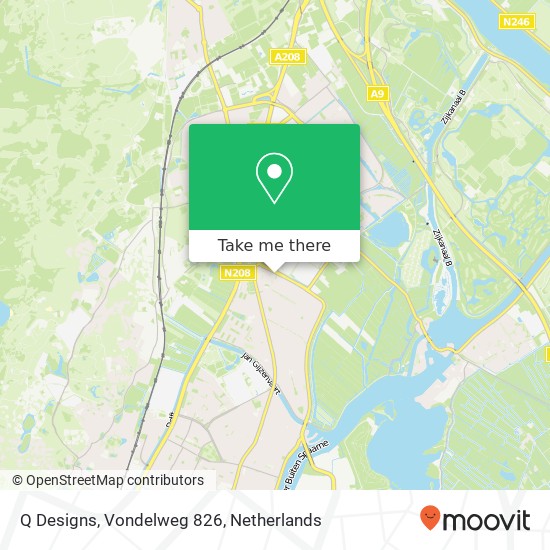 Q Designs, Vondelweg 826 map