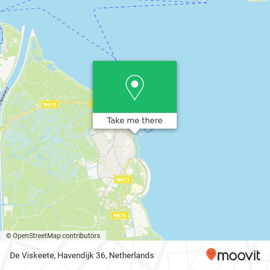 De Viskeete, Havendijk 36 Karte