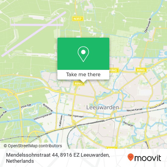 Mendelssohnstraat 44, 8916 EZ Leeuwarden Karte