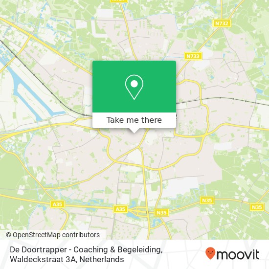 De Doortrapper - Coaching & Begeleiding, Waldeckstraat 3A map