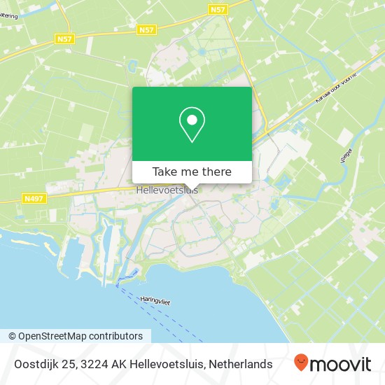 Oostdijk 25, 3224 AK Hellevoetsluis map