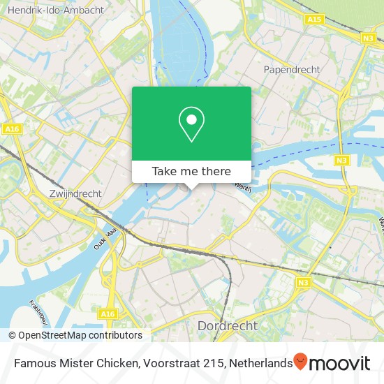 Famous Mister Chicken, Voorstraat 215 Karte