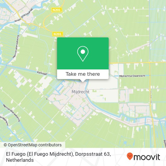 El Fuego (El Fuego Mijdrecht), Dorpsstraat 63 map