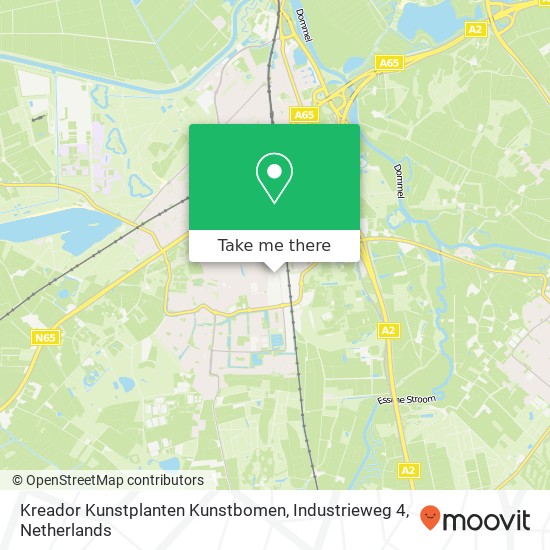 Kreador Kunstplanten Kunstbomen, Industrieweg 4 map
