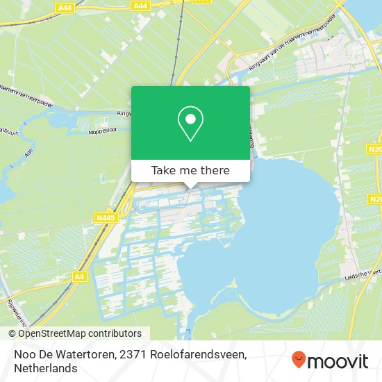 Noo De Watertoren, 2371 Roelofarendsveen map