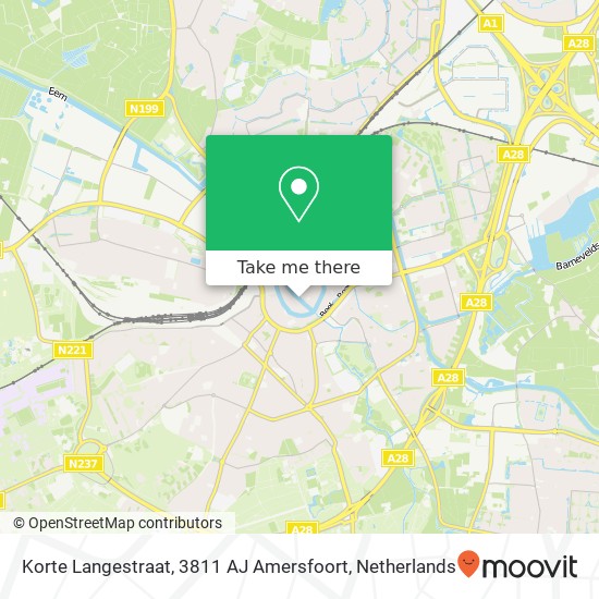 Korte Langestraat, 3811 AJ Amersfoort map