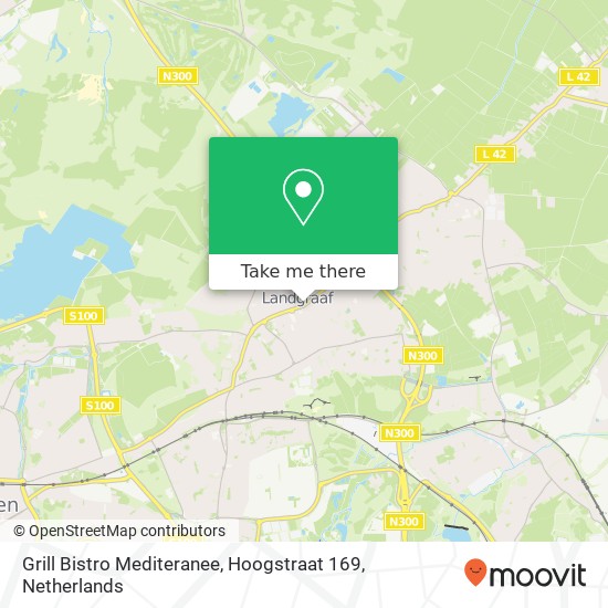 Grill Bistro Mediteranee, Hoogstraat 169 map