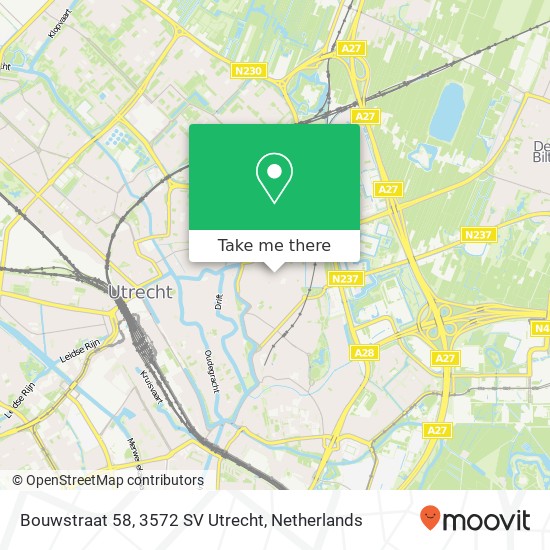 Bouwstraat 58, 3572 SV Utrecht map