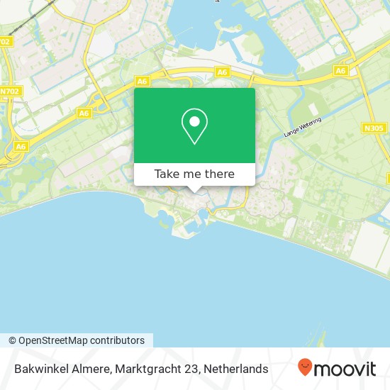 Bakwinkel Almere, Marktgracht 23 map