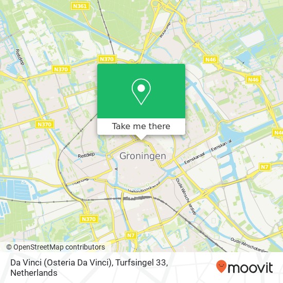 Da Vinci (Osteria Da Vinci), Turfsingel 33 Karte