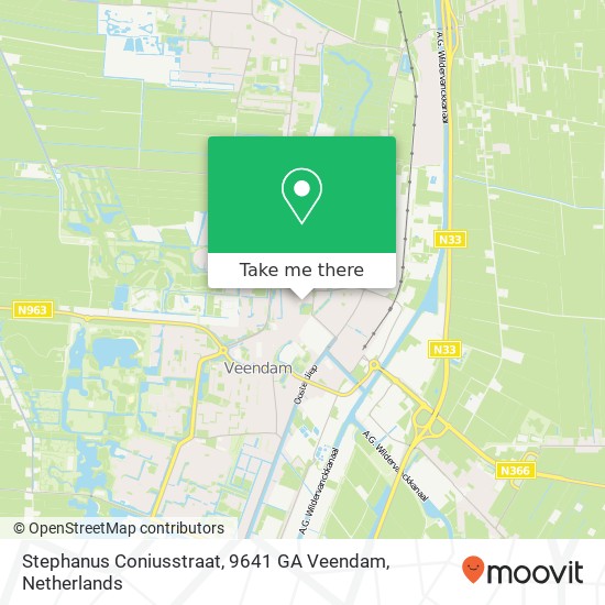 Stephanus Coniusstraat, 9641 GA Veendam map