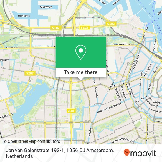 Jan van Galenstraat 192-1, 1056 CJ Amsterdam map