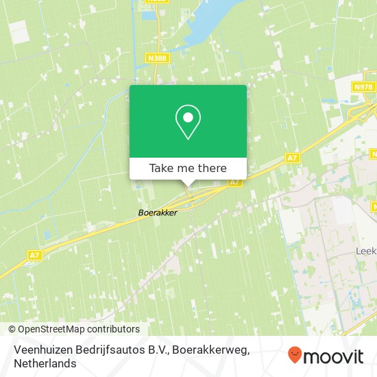 Veenhuizen Bedrijfsautos B.V., Boerakkerweg Karte
