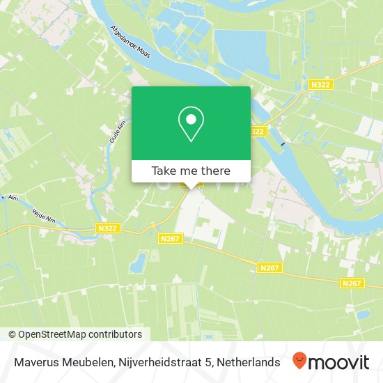 Maverus Meubelen, Nijverheidstraat 5 Karte