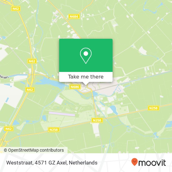 Weststraat, 4571 GZ Axel map