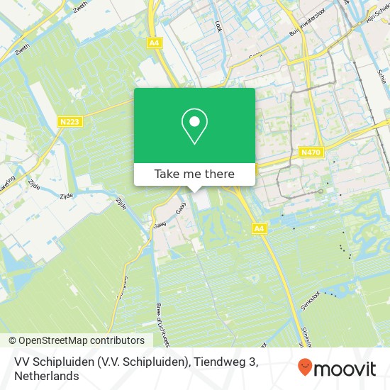 VV Schipluiden (V.V. Schipluiden), Tiendweg 3 map