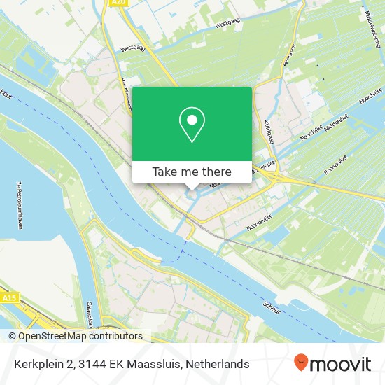 Kerkplein 2, 3144 EK Maassluis map