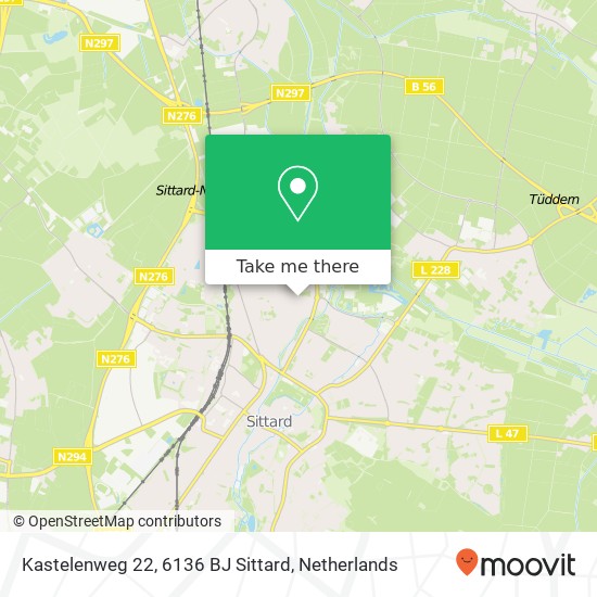 Kastelenweg 22, 6136 BJ Sittard map