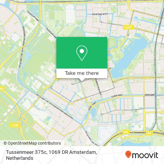 Tussenmeer 375c, 1069 DR Amsterdam map