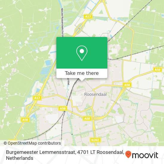 Burgemeester Lemmensstraat, 4701 LT Roosendaal Karte