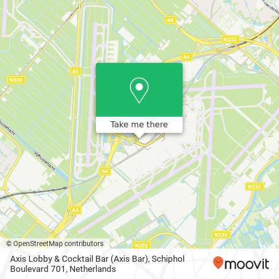 Axis Lobby & Cocktail Bar (Axis Bar), Schiphol Boulevard 701 map