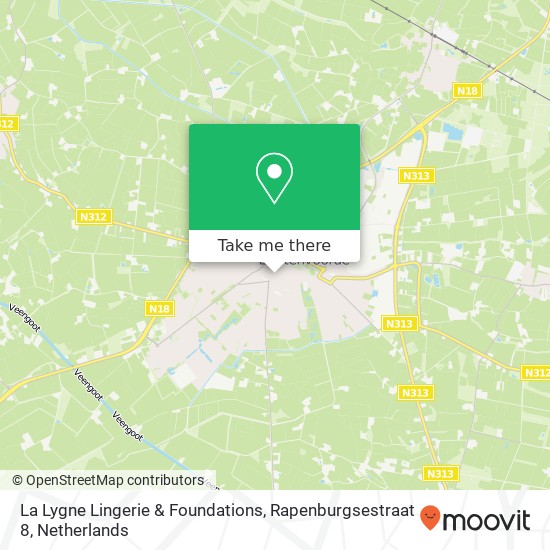 La Lygne Lingerie & Foundations, Rapenburgsestraat 8 map