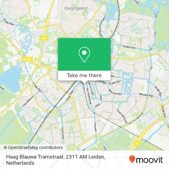 Haag Blauwe Tramstraat, 2311 AM Leiden map