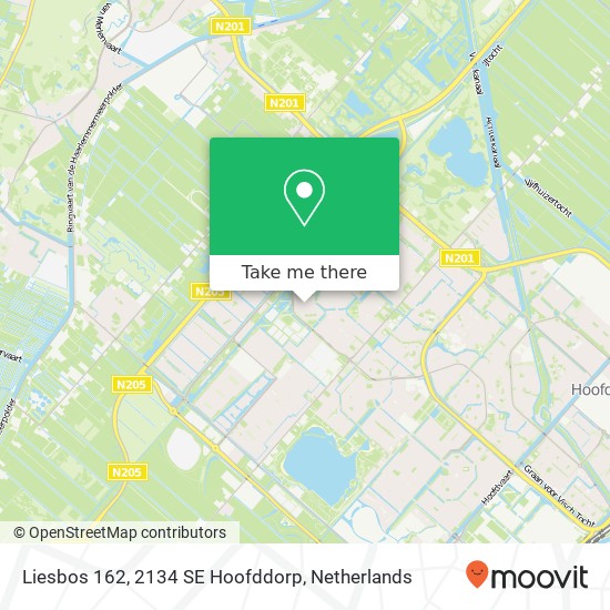 Liesbos 162, 2134 SE Hoofddorp Karte