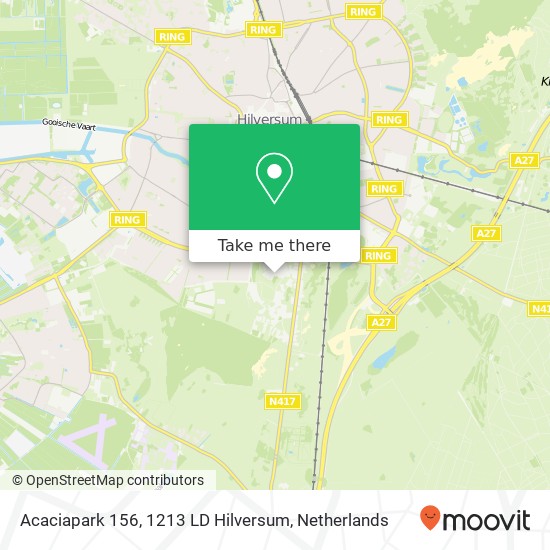 Acaciapark 156, 1213 LD Hilversum map