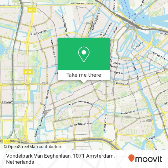 Vondelpark Van Eeghenlaan, 1071 Amsterdam map