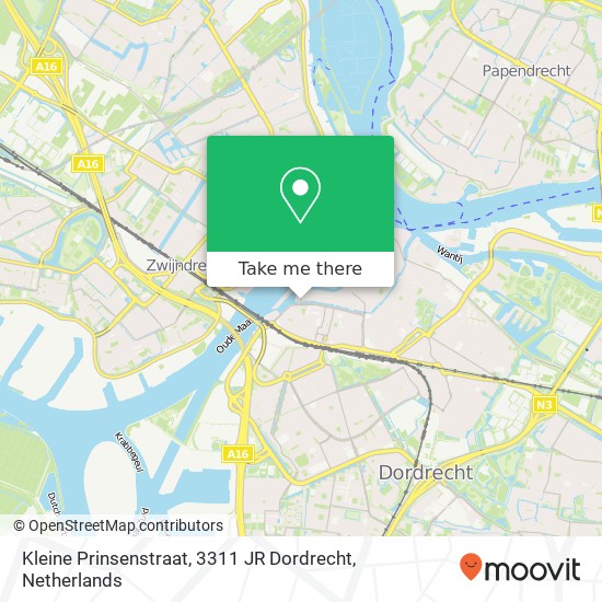 Kleine Prinsenstraat, 3311 JR Dordrecht Karte