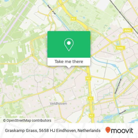 Graskamp Grass, 5658 HJ Eindhoven Karte