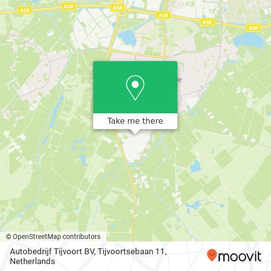 Autobedrijf Tijvoort BV, Tijvoortsebaan 11 map