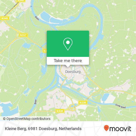 Kleine Berg, 6981 Doesburg Karte