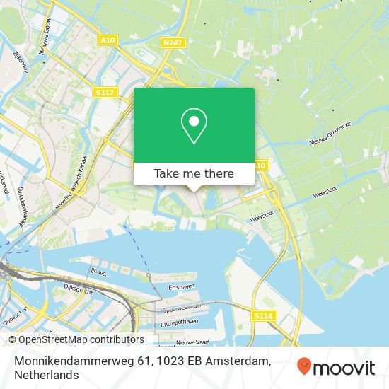 Monnikendammerweg 61, 1023 EB Amsterdam map