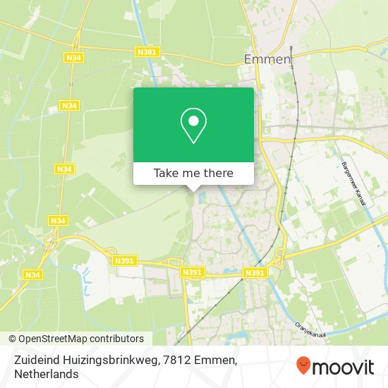 Zuideind Huizingsbrinkweg, 7812 Emmen map