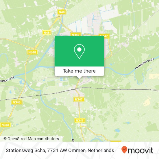 Stationsweg Scha, 7731 AW Ommen map