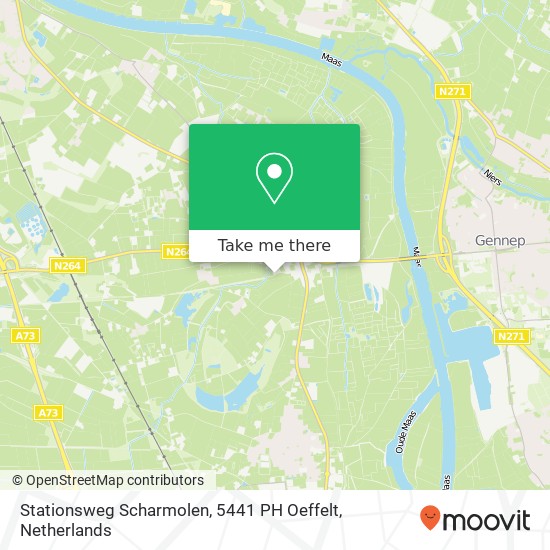 Stationsweg Scharmolen, 5441 PH Oeffelt Karte