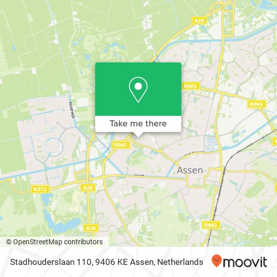 Stadhouderslaan 110, 9406 KE Assen map