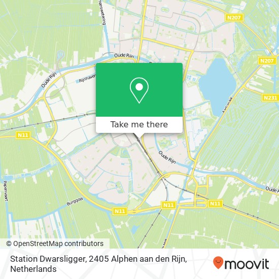 Station Dwarsligger, 2405 Alphen aan den Rijn map